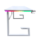 DRAGON שולחן גיימינג תאורת RGB אורך 160 ס"מ דגם TG צבע לבן משלוח חינם