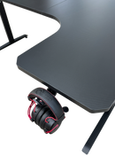 DRAGON שולחן גיימינג פינתי ימין תאורת RGB אורך 160*100 ס"מ צבע שחור משלוח חינם