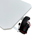 DRAGON שולחן גיימינג פינתי ימין תאורת RGB אורך 160*100 ס"מ צבע לבן משלוח חינם