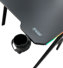 DRAGON שולחן גיימינג תאורת RGB אורך 120 ס"מ דגם TR צבע שחור משלוח חינם