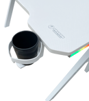 DRAGON שולחן גיימינג תאורת RGB אורך 120 ס"מ דגם TR צבע לבן משלוח חינם