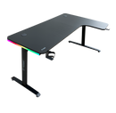 DRAGON שולחן גיימינג פינתי ימין תאורת RGB אורך 160*100 ס"מ צבע שחור משלוח חינם