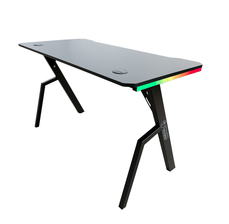 DRAGON שולחן גיימינג תאורת RGB אורך 120 ס"מ דגם TR צבע שחור משלוח חינם