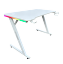 DRAGON שולחן גיימינג תאורת RGB אורך 120 ס"מ דגם TZ צבע לבן משלוח חינם