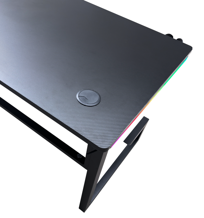 DRAGON שולחן גיימינג תאורת RGB אורך 160 ס"מ דגם TG צבע שחור משלוח חינם