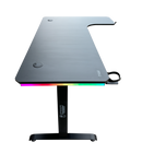 DRAGON שולחן גיימינג פינתי ימין תאורת RGB אורך 160*100 ס"מ צבע שחור משלוח חינם