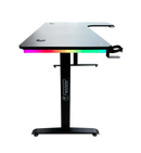 DRAGON שולחן גיימינג פינתי ימין תאורת RGB אורך 160*100 ס"מ צבע שחור משלוח חינם