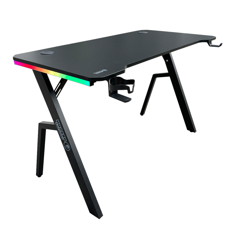 DRAGON שולחן גיימינג תאורת RGB אורך 120 ס"מ דגם TR צבע שחור משלוח חינם