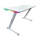 DRAGON שולחן גיימינג תאורת RGB אורך 120 ס"מ דגם TZ צבע לבן משלוח חינם