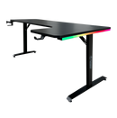 DRAGON שולחן גיימינג פינתי ימין תאורת RGB אורך 160*100 ס"מ צבע שחור משלוח חינם