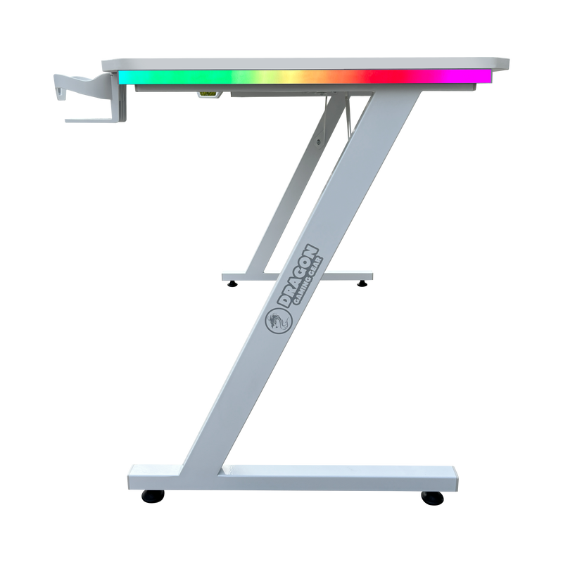 DRAGON שולחן גיימינג תאורת RGB אורך 120 ס"מ דגם TZ משלוח חינם