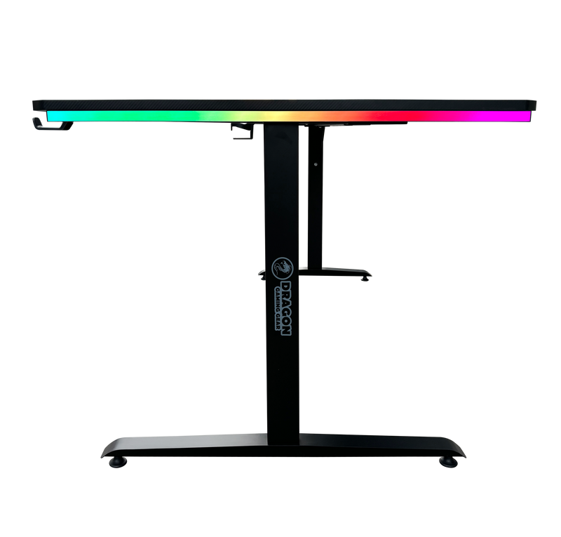 DRAGON שולחן גיימינג פינתי ימין תאורת RGB אורך 160*100 ס"מ משלוח חינם