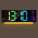 שעון קיר דיגיטלי + שלט - תאורת GPDRA-DCRGB -RGB