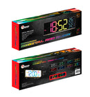 שעון קיר דיגיטלי + שלט - תאורת GPDRA-DCRGB -RGB