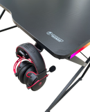 DRAGON שולחן גיימינג תאורת RGB אורך 150 ס"מ דגם K צבע שחור משלוח חינם