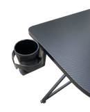 DRAGON שולחן גיימינג תאורת RGB אורך 150 ס"מ דגם K צבע שחור משלוח חינם