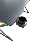 DRAGON שולחן גיימינג תאורת RGB אורך 150 ס"מ דגם K צבע שחור משלוח חינם