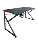 DRAGON שולחן גיימינג תאורת RGB אורך 150 ס"מ דגם K צבע שחור משלוח חינם