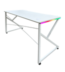 DRAGON שולחן גיימינג תאורת RGB אורך 150 ס"מ דגם K צבע לבן משלוח חינם