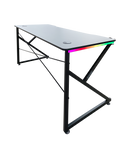 DRAGON שולחן גיימינג תאורת RGB אורך 150 ס"מ דגם K צבע שחור משלוח חינם