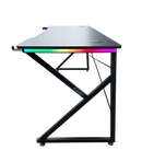 DRAGON שולחן גיימינג תאורת RGB אורך 150 ס"מ דגם K צבע שחור משלוח חינם