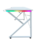 DRAGON שולחן גיימינג תאורת RGB אורך 150 ס"מ דגם K צבע לבן משלוח חינם