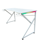 DRAGON שולחן גיימינג תאורת RGB אורך 150 ס"מ דגם K צבע לבן משלוח חינם