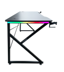 DRAGON שולחן גיימינג תאורת RGB אורך 150 ס"מ דגם K צבע שחור משלוח חינם