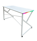 DRAGON שולחן גיימינג תאורת RGB אורך 150 ס"מ דגם K צבע לבן משלוח חינם