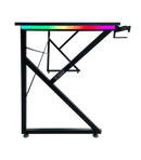 DRAGON שולחן גיימינג תאורת RGB אורך 150 ס"מ דגם K צבע שחור משלוח חינם
