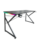 DRAGON שולחן גיימינג תאורת RGB אורך 150 ס"מ דגם K צבע שחור משלוח חינם