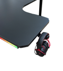 DRAGON שולחן גיימינג פינתי שמאל תאורת RGB אורך 160*100 ס"מ צבע שחור משלוח חינם