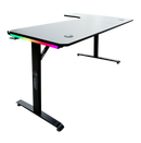 DRAGON שולחן גיימינג פינתי שמאל תאורת RGB אורך 160*100 ס"מ צבע שחור משלוח חינם