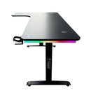 DRAGON שולחן גיימינג פינתי שמאל תאורת RGB אורך 160*100 ס"מ צבע שחור משלוח חינם