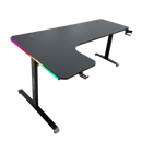 DRAGON שולחן גיימינג פינתי שמאל תאורת RGB אורך 160*100 ס"מ צבע שחור משלוח חינם