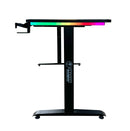 DRAGON שולחן גיימינג פינתי שמאל תאורת RGB אורך 160*100 ס"מ צבע שחור משלוח חינם