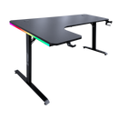 DRAGON שולחן גיימינג פינתי שמאל תאורת RGB אורך 160*100 ס"מ צבע שחור משלוח חינם