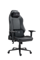 כיסא עבודה וגיימינג יוקרתי דמוי עור דגם ALPINE צבע שחור - במחיר מיוחד