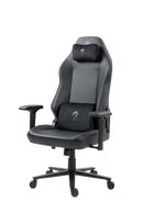 כיסא עבודה וגיימינג יוקרתי דמוי עור דגם ALPINE צבע שחור - במחיר מיוחד