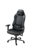 כיסא עבודה וגיימינג יוקרתי דמוי עור דגם ALPINE צבע שחור - במחיר מיוחד