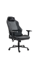 כיסא עבודה וגיימינג יוקרתי דמוי עור דגם ALPINE צבע שחור - במחיר מיוחד