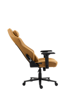 כיסא עבודה וגיימינג יוקרתי דמוי עור דגם ALPINE צבע חום - במחיר מיוחד