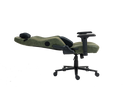 כיסא עבודה וגיימינג יוקרתי דמוי עור דגם ALPINE ירוק צבאי - במחיר מיוחד