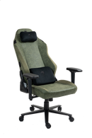 כיסא עבודה וגיימינג יוקרתי דמוי עור דגם ALPINE ירוק צבאי - במחיר מיוחד