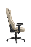 כיסא עבודה וגיימינג יוקרתי דמוי עור דגם ALPINE צבע בז' - במחיר מיוחד