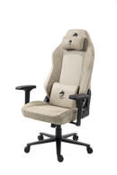 כיסא עבודה וגיימינג יוקרתי דמוי עור דגם ALPINE צבע בז' - במחיר מיוחד