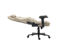 כיסא עבודה וגיימינג יוקרתי דמוי עור דגם ALPINE צבע בז' - במחיר מיוחד