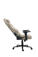 כיסא עבודה וגיימינג יוקרתי דמוי עור דגם ALPINE צבע בז' - במחיר מיוחד