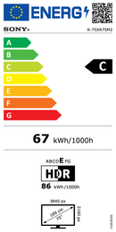 טלוויזיה SONY | BRAVIA 7 7M2 TRUE RGB| מעבד XR ‏| LCD | ‏4K Ultra HD | HDR