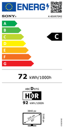 טלוויזיה SONY | BRAVIA 7 7M2 TRUE RGB| מעבד XR ‏| LCD | ‏4K Ultra HD | HDR